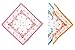 Women's 6-pc Handkerchiefs in Floral Print 100% Cotton with Scalloped Edge