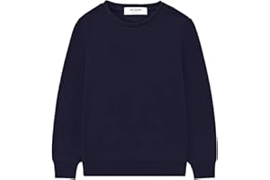 Kid Nation Kids Slouchy Soft Brushed Fleece Casual Basic Crewneck Sweatshirt for Boys or Girls 4-12 Years