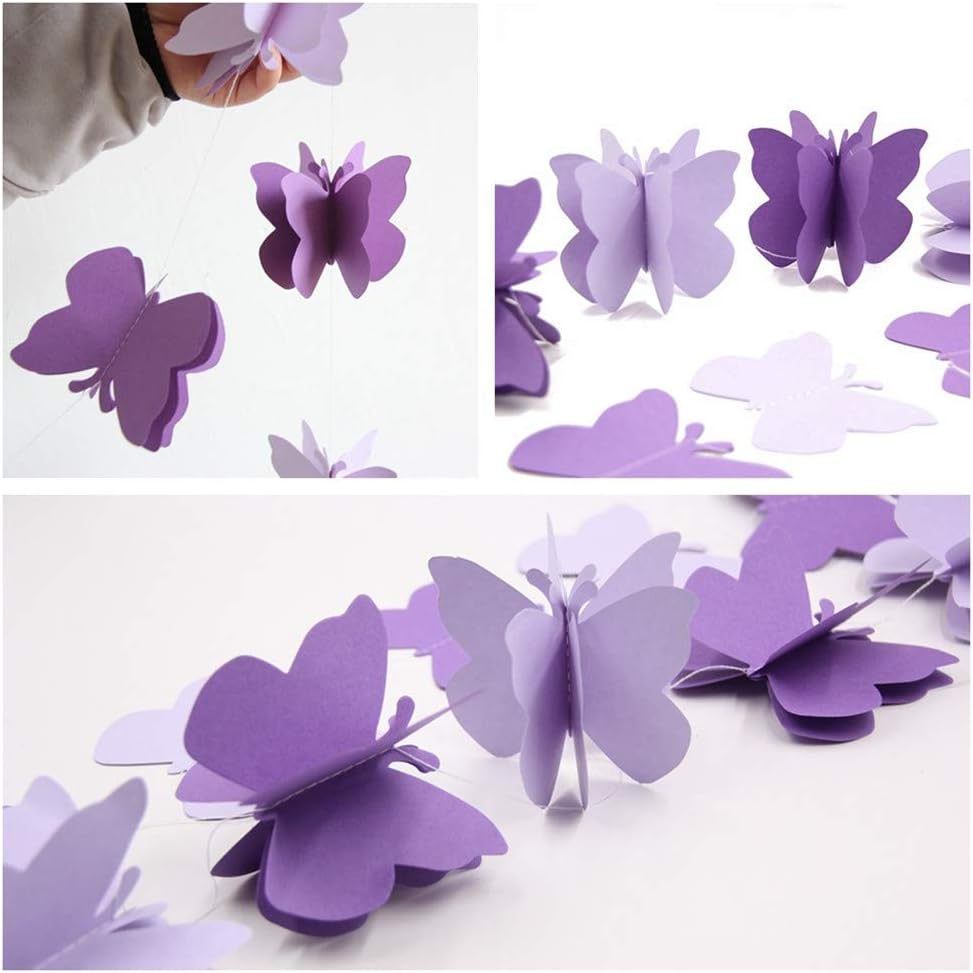 Ototon Guirlande Banniere En Papier 3d Papillon Banderole Suspendu Fourniture Decoration Pour Anniversaire Bapteme Party Mariage Rose Decorations Cuisine Maison Eng Bouldermicrofinance Org
