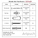 Artpuch Sun Shade Sail Hardware Kit 6 Inch for Rectangle Square Shade Sail Outdoor Installation 304 Stainless Steel