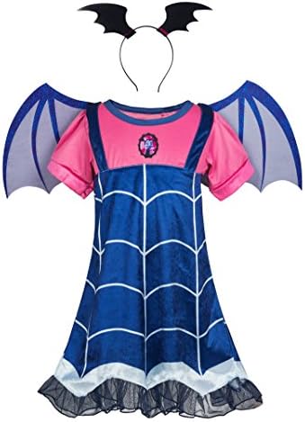 Wenge Girls Vampirina Costume Outfit Halloween Dress Up Toddler Baby Christmas Cosplay Outfit Kids Party Dresses