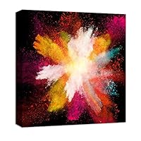 Canvas Wall Art Colorful Powder Canvas Prints Home Artwork Decoration for Living Room,Bedroom - 12x12 inches