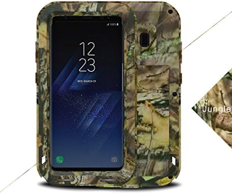 Galaxy S8 Case Plus, Amever [Camo Series] Metal Extreme Armor Alloy Aluminum Military Heavy Duty Shockproof Water Resistant Dust Proof Protection Case Cover for Samsung Galaxy S8 Plus- Camo Jungle