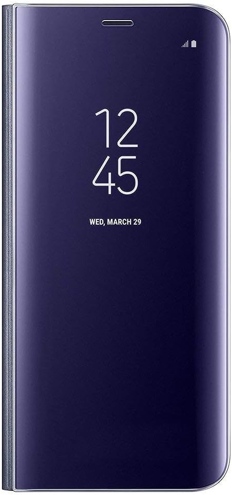 CARYYCY Flip Case Clear View Standing Smart Cover All-around protection PC Hard Case Cover For Samsung Galaxy S7 (S7 Darkblue)