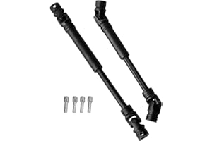 RC Drive Shaft Universal Upgrades for 1/10 Axial SCX10 II Redcat D90 Gen7/Pro RC4WD GEN8 SCX10 2, Rcarmumb 2pcs RC Crawler Driveshaft,Harden Steel #45 Part Hop-Ups (105-155MM, 2-Pack) Black