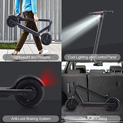 QINGOR Electric Scooter Powerful 350W Motor 10” Solid Tires OneStep