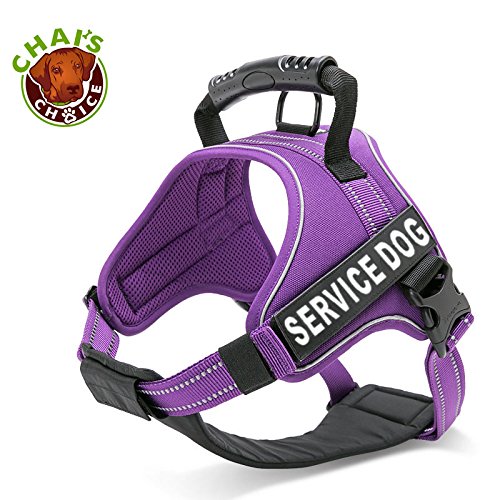 Chai's Choice Service Dog Vest Harness Best with 2 Reflective Service