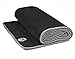 Youphoria Yoga Microfiber Non-Slip Towel - Hot Yoga Mat Towel for Enhanced Grip and Sweat Absorption - Black with Gray Stitching