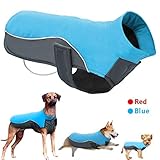 Didog Reflective Dog Winter Coat Sport Vest Jackets Snowsuit Apparel - 8 for Small Medium Large Dogs,Blue,4XL Size