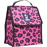 Lunch Bag, Wildkin Lunch Bag, Insulated, Moisture Resistant, Easy to Clean and Folds Flat Making Storage That Much Easier, Ages 3+, Perfect for Kids or On-The-Go Parents – Pink Leopard