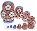Moonmo 10pcs Beautiful Handmade Wooden Russia Nesting Dolls Gift Russian Nesting Wishing Dolls Pink And Blue Pattern Matryoshka Traditional.
