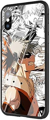 Amazon Com Davidling Phone Case Iphone X Xs Tempered Glass Back Cover And Soft Silicone Rubber Bumper Frame For Scratch Resistant And Shock Absorption Am 310 My Hero Academia One Piece Cell Phones Accessories