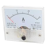 uxcell 85C1-A DC 0 to 30Amp Class 2.5 Rectangle Panel Analog Ammeter Meter