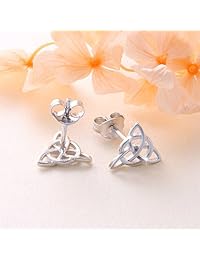 Colgante de plata de ley 925 con nudo celta irlandés de buena suerte, triángulo vintage, plata de ley, 43390-33931