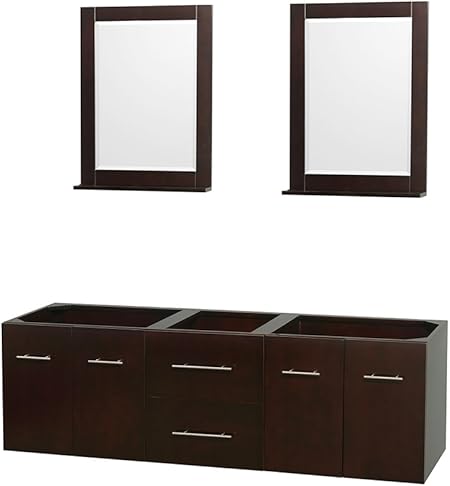 Wyndham Collection Centra - Mueble de baño Doble de 182,88 cm en