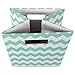 DII Collapsible Polyester Storage Cube, Chevron, Aqua, Large