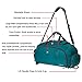 SKYLE 3-Way Gym Sport Bag Travel Duffel Bag Backpack with Shoe Compartment Cyan