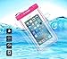 G-Cord Universal Clear Waterproof Case Protective Cover Pouch Dry Bag for Apple iPhone 6s, 6s Plus, 6, 6 Plus, 5s, 5,Samsung Galaxy Note 3, 2, S6, S6 Edge, S5, S4 S3, HTC One X, Moto X - IPX8 Certified to 100 Feet (Pink) primary
