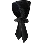 Women Winter Knitted Hooded Hat Pure Color Long Scarf Cap Warm Shawl Wrap Head Scarves Pullover Hat for Winter Fall