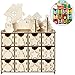OurWarm Countdown to Christmas Advent Calendar 2019, DIY Wooden Advent Calendar House with 24 Drawers for Kids Xmas Gifts Christmas Holiday Decorations, 8