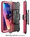 i-Blason LG V30 Case, [Heavy Duty Protection] [Clear Back] [Magma Series] Shock Reduction/Full Body Bumper Case with Built-in Screen Protector for LG V30/ V30 Plus /V30S 2017 (Pink)
