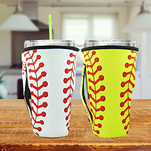 Reusable Neoprene Iced Coffee Cup Sleeve Neoprene Insulated Sleeves Cup Cover Holder Idea For 30oz - 32oz Tumbler Cup,Trenta Starbucks,Large Dunkin Donuts (Only Cup sleeves) (Black) - Thumbnail 4