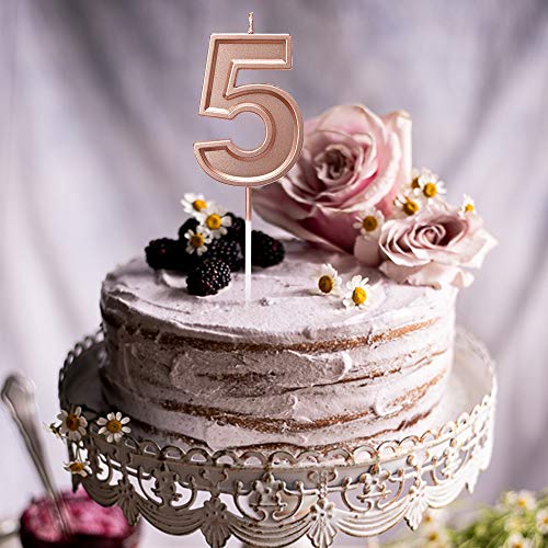 AOSTAR-Birthday-Candles-Number-Rose-Gold-Glitter-Numeral-Candles-Cake-Topper-Decoration-for-Birthdays-Wedding-Reunions-Party-Number-0