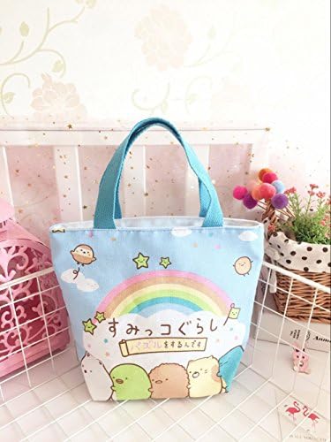 CJB Lovely Sumikko Gurashi Multipurpose Lunch Bag Blue Rainbow (US Seller)
