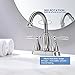 Single-Handle High-Arc Stainless Steel Faucet For Pre-Kitchen Sink/Bar Sink/Bathroom Sink By Phiestina, With 4 Inch Deck Plate And Supply Hoses, Mattet Black, WE08E-MB