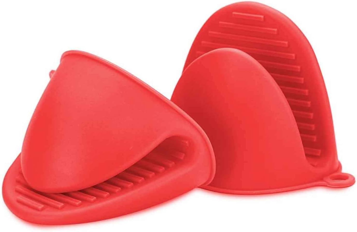 Silicone Oven Mitts for Instant Pot or Kitchen use as Potholder or Baking Holder Mitten Holders can be Used When Cooking on a Grill Pinch Grips Kitchen Heat Resistant Gloves (red, 2pcs/set)