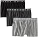 BOSS HUGO BOSS Men's 3-Pack Cotton Trunk, Charcoal/Black/Light Grey, X-Large