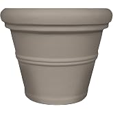 Tusco Products Rolled Rim Garden Planter, 24.5-Inch, Safari