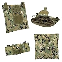 Aoutacc MOLLE Dump Pouch, Roll-Up Pouch Folding Dump Pouch Tactical Drawstring Magazine Dump Pouch (AOR2)