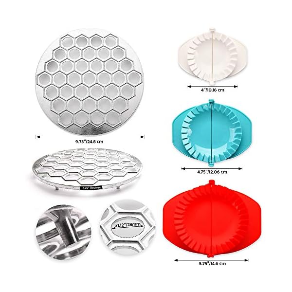 7 Piece Dumpling Maker Set Dumpling Mold Dough Press Empanada Press Pierogi Maker
