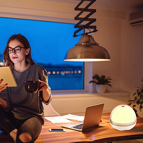 Table Lamp, Touch Sensor Bedside Lamps Dimmable Night Light with Color Changing RGB for Bedroom/Living Room/Office/Outdoor, (White/Warm White, Color Temperature 2700K-6500K) - Thumbnail 7