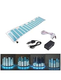 Signstek Sound Music Beat Activado Pegatinas para coches Ecualizador Resplandor Azul LED Luz de audio Voz Lámpara de ritmo