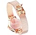 Women's Watches Gorgeous Waterproof Quartz Wristwatches Mesh Alloy Bracelet Small Size Rose Gold Color