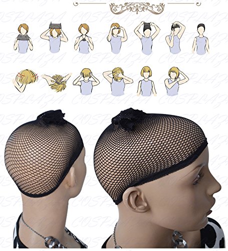 COSPLAZA Cosplay Wig Short Dark Blue Heat Resistant Anime Full Hair With Cap