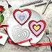 4 Pieces Valentine's Day Heart Cutting Dies Love Heart Flower Embossing Stencils Templates for Scrapbooking, Card Making, Photo Album DIY Crafts and Valentine's Day Decor
