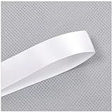 WHITE Single Face Satin Ribbon Roll Choose Size 1/4