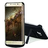 S6 edge Battery Case, NOVPEAK [U.S. Warranty] 4200mAh Portable Rechargeable Slim External Battery Backup Charger Case Power Bank Case Built-in Kickstand for Samsung Galaxy S6 edge G9250 (Black)