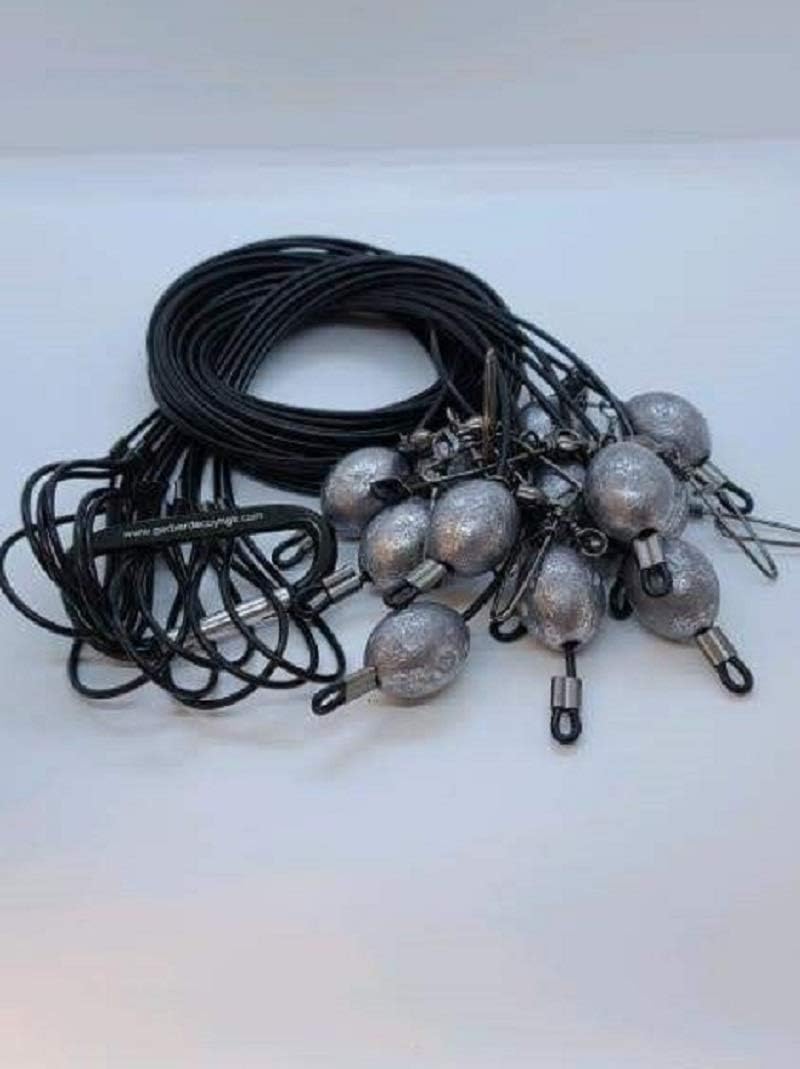 Gerber Decoy Rigs Coated PVC Cable Texas Decoy Rigs 6oz Egg Sinker (12 Pack)