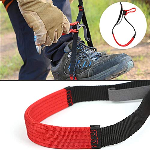 COREYCHEN Webbing Sling Rock Climbing Strap Belts Foot Loop Climbing Adjustable Foot Ascender Sling Belts Foot Loop Ascender Mountaineering Tree Rock Climbing Ascender