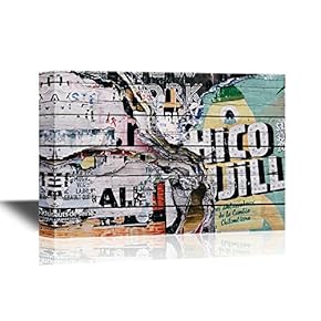 Canvas Wall Art - Colorful Graffiti - Gallery Wrap Modern Home Art | Ready to Hang - 12x18 inches