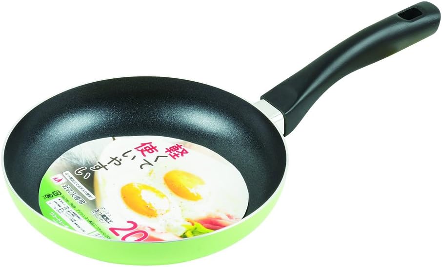 Amazon|デリシュ ふっ素加工 フライパン 20cm グリーン ガス火専用 HB7868|玉子焼き器 オンライン通販 Amazon|デリシュ ふっ素加工 フライパン 20cm グリーン ガス火専用 HB7868|玉子焼き器 オンライン通販