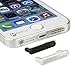 PortPlugs for iPhone 5, 5s, 5c -Silicone Anti Dust Plugs; 2-in-1 Design Protects Lightning & Headphone Jacks Against Dirt, Sand & Splashes [Set of 5] (White)