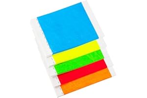3/4" Tyvek Solid Color Wristbands - Pack of 1000 - Secure Paper-Like Admission Band for Events by myZone Printing (Neon Varie
