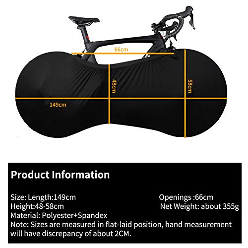 WESTGIRL Bicycle Wheel Cover, Anti-dust Indoor Bike Storage Bag, Washable Elastic Bicycle Scratch-Proof Protective Gear Tire Package for MTB Road Bike, Keeps Floors and Walls Dirt-Free