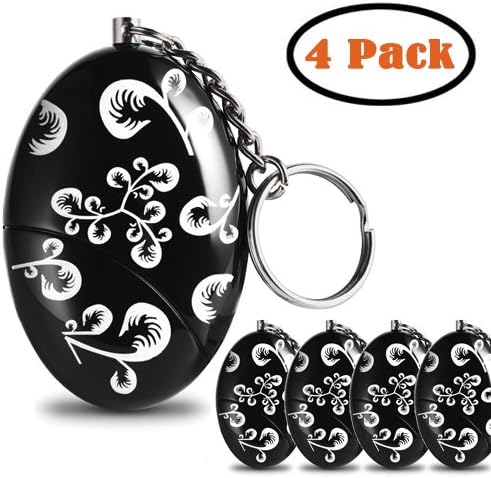 4 Pack 120dB Emergency Personal Alarm Keychain for Women,Kids,Girls,Superior,Explorer Self Defense Electronic Device Bag Decoration