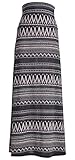 VIV Collection Women's Printed Full Maxi Skirt